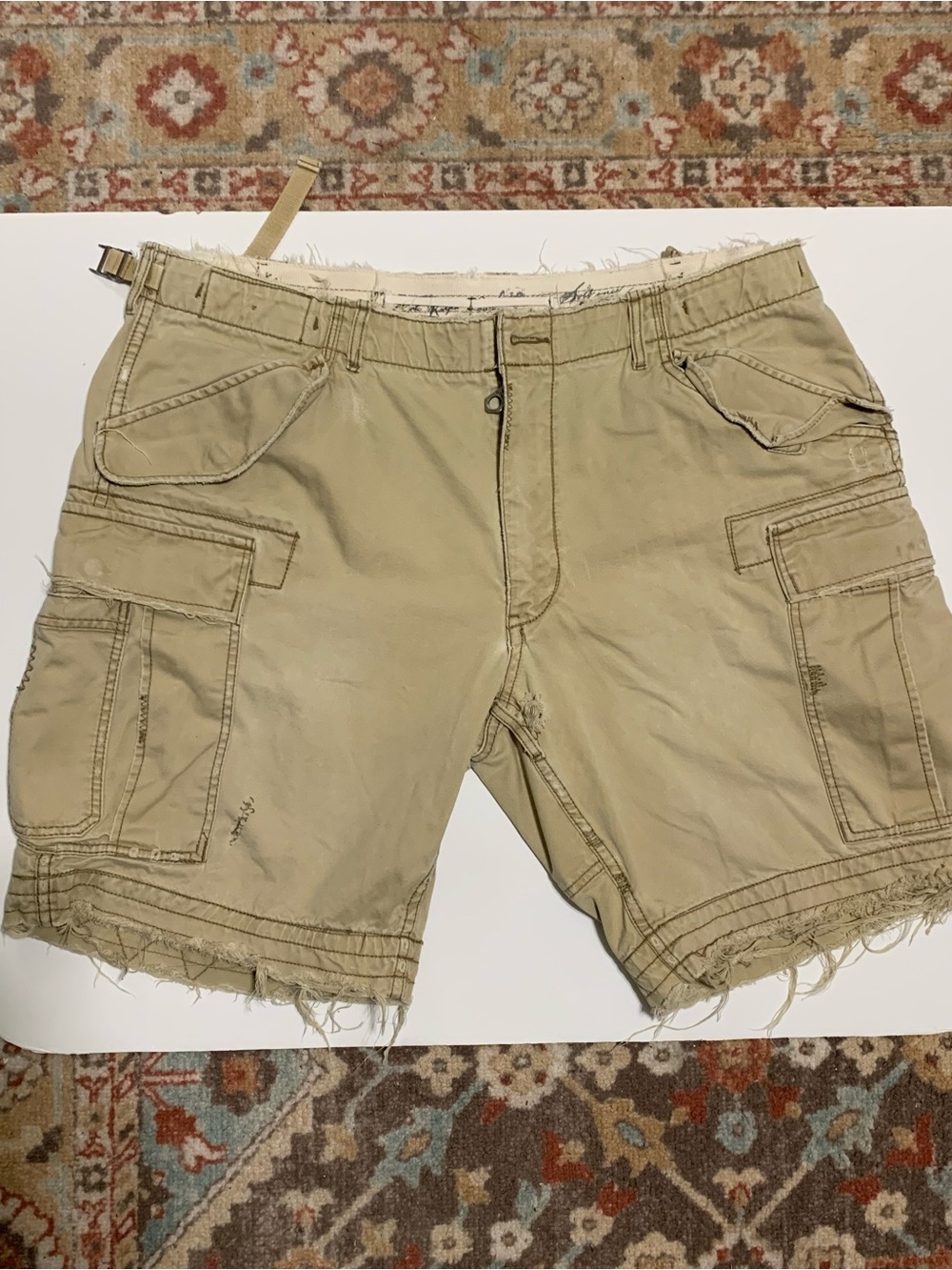 Polo Ralph Lauren Cargo Shorts Men's 42 Type-1 Army Military Distressed Y2K